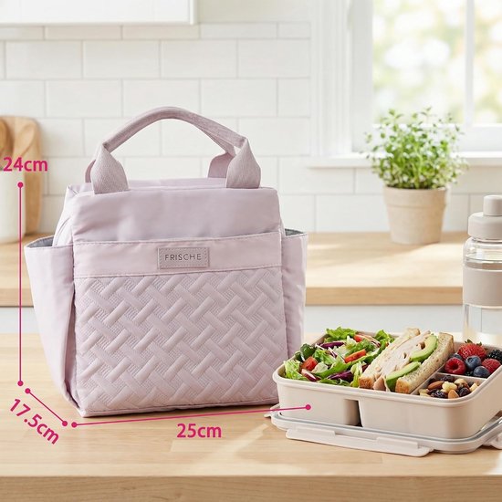 Kleine geïsoleerde koeltas voor onderweg, lunch en picknick - Vouwbare thermische tas van 10L, ideaal voor kinderen en vrouwen — afbeelding 3