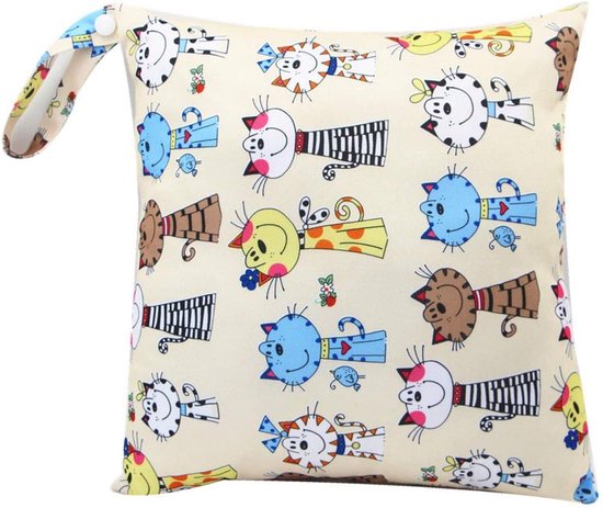 Wet Dry Bag, Hanging Diaper Storage Bag, Diaper Bag for Babies Waterproof Bag with Zipper Washable Reusable Baby Cloth Wet Bag for Travel, Swimwear, W — afbeelding 3