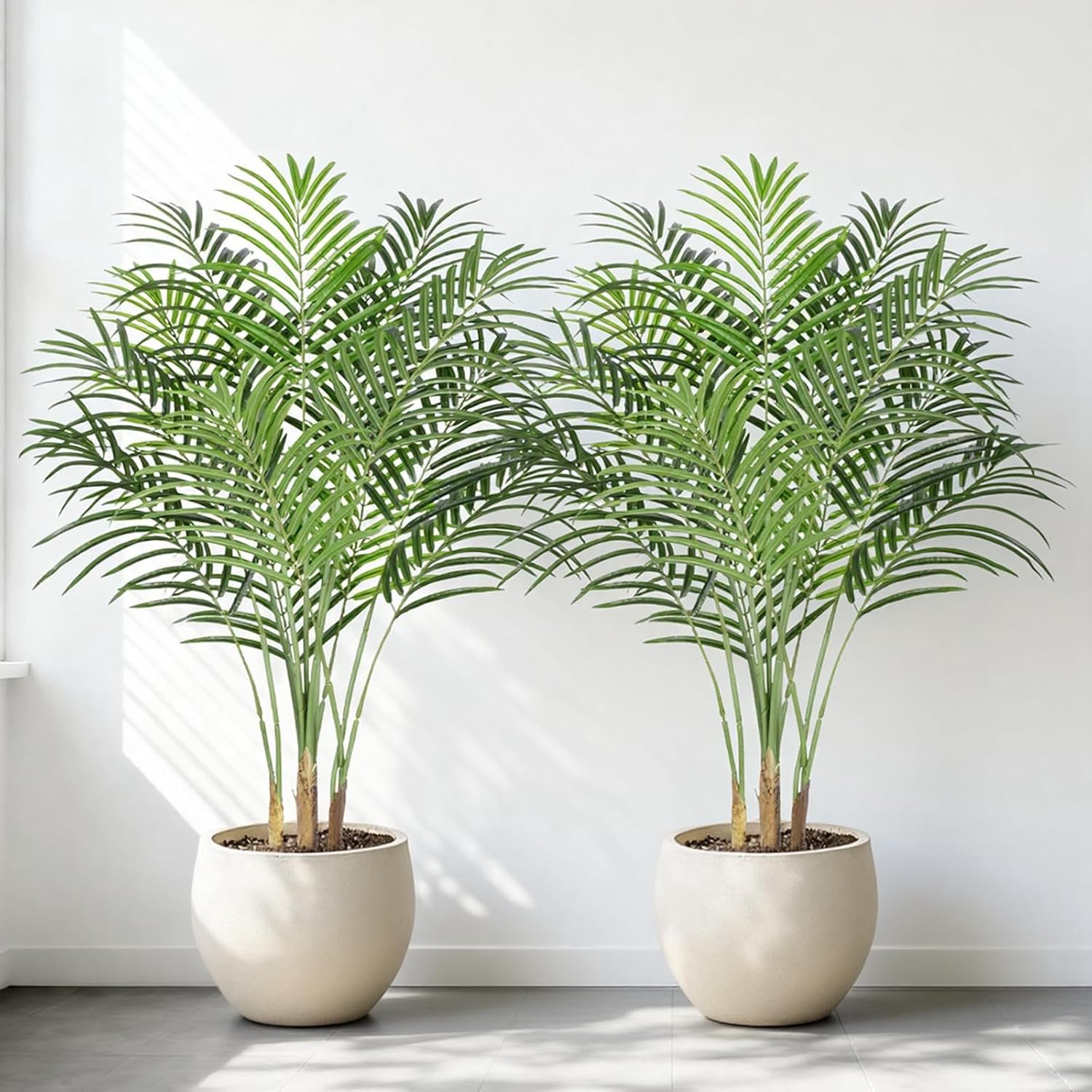 Valse palmboom 4 voet hoog - 13 stammen - groen polyester - sfeervolle decoratie - m-winkel