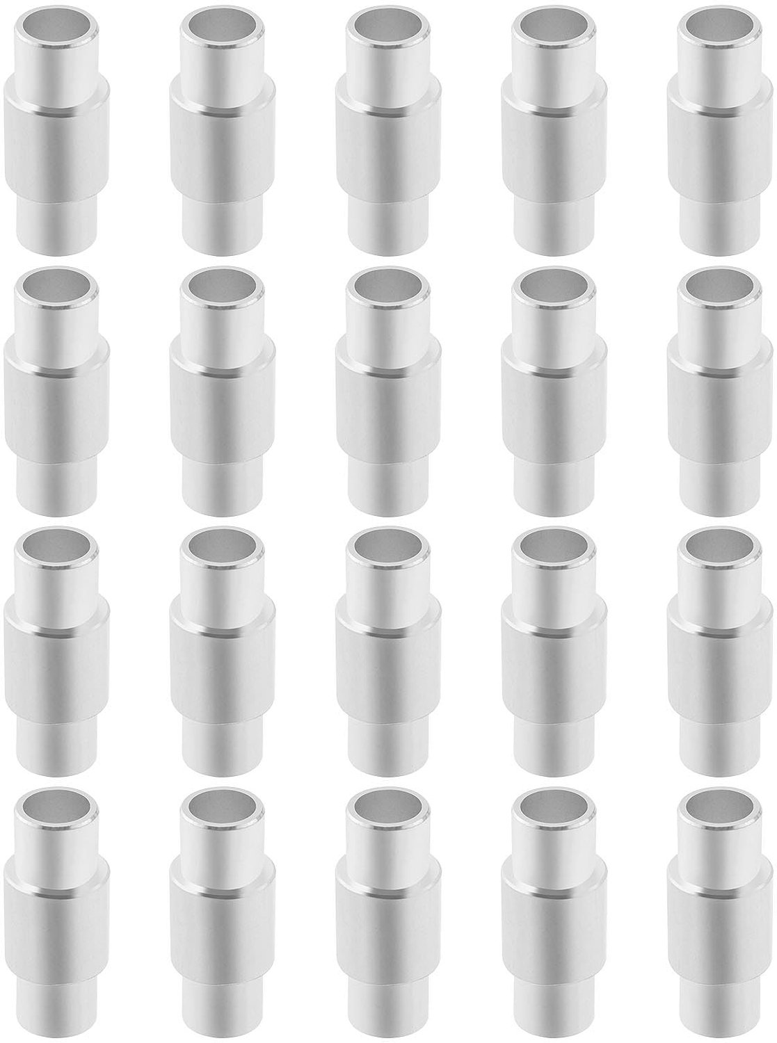 Inline Skate Spacer Set van 20 stuks Voor wielen en lagers Aluminium 20 stuks Zilver