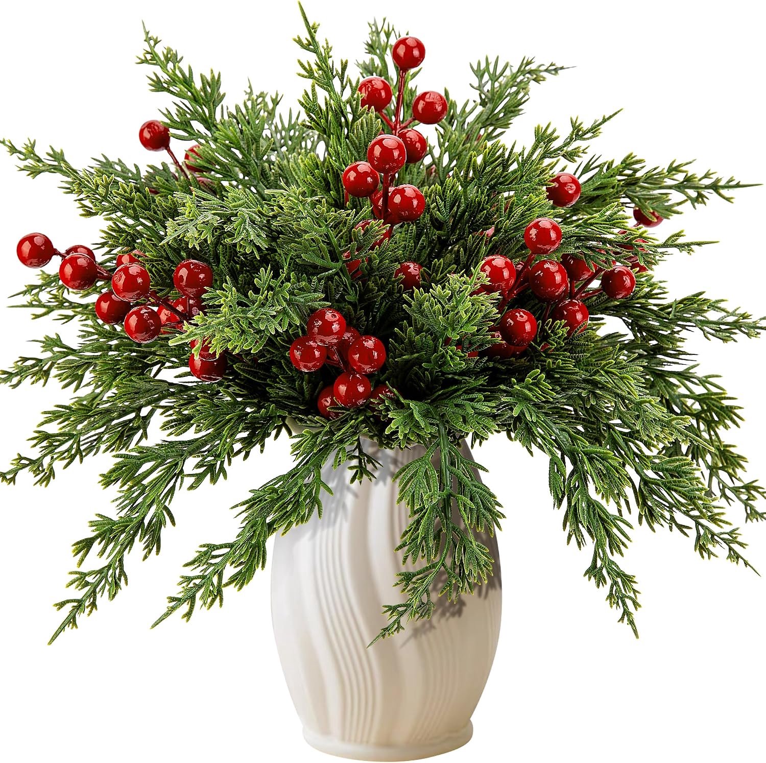 Kerstversiering - Kunstmatige DennenTakken - Kerstdecoratie voor DIY, Kransen en Home Decor - Vaas niet inbegrepen - 45 stuks - Stijl A