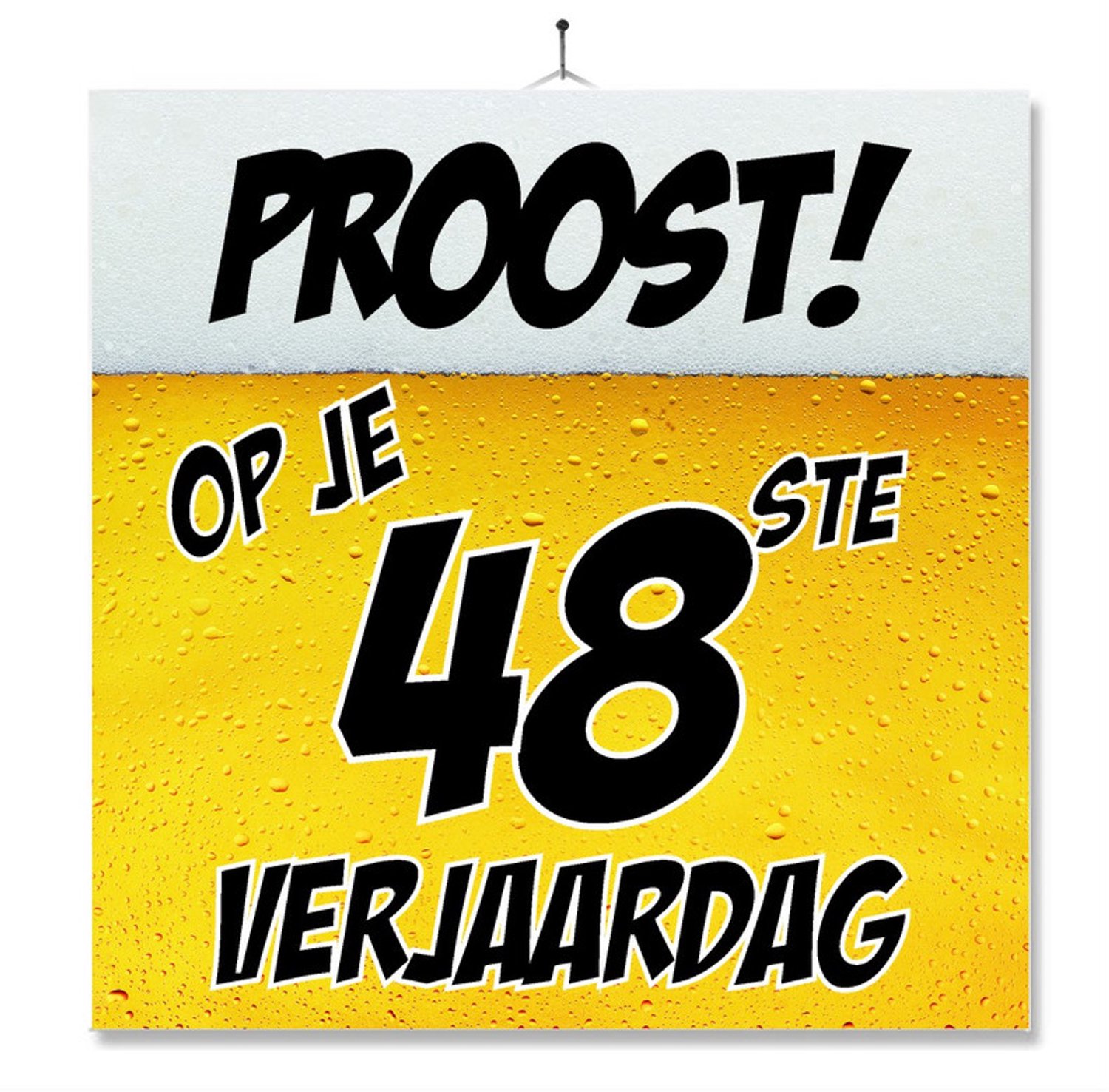 MC Living Tegel Met Opdruk | Grappig | Humor | Verjaardag kado | Proost op je 48ste verjaardag Multi-Color