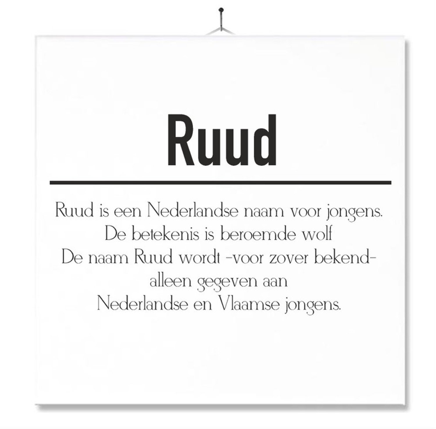 MC Living Tegel Met Opdruk | Betekenis | Kado | Cadeau | Met Naam - Ruud Multi-Color