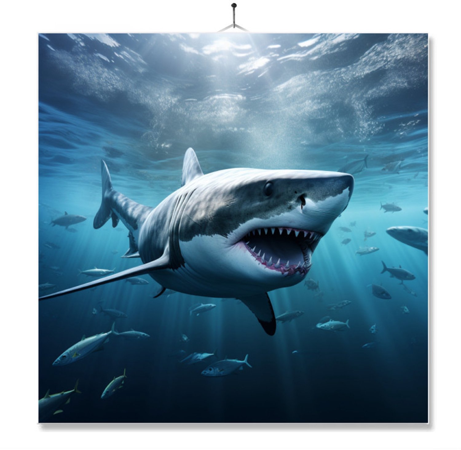 MC Living Tegel Met Opdruk | Geschenk | Dieren | Haai Multi-Color