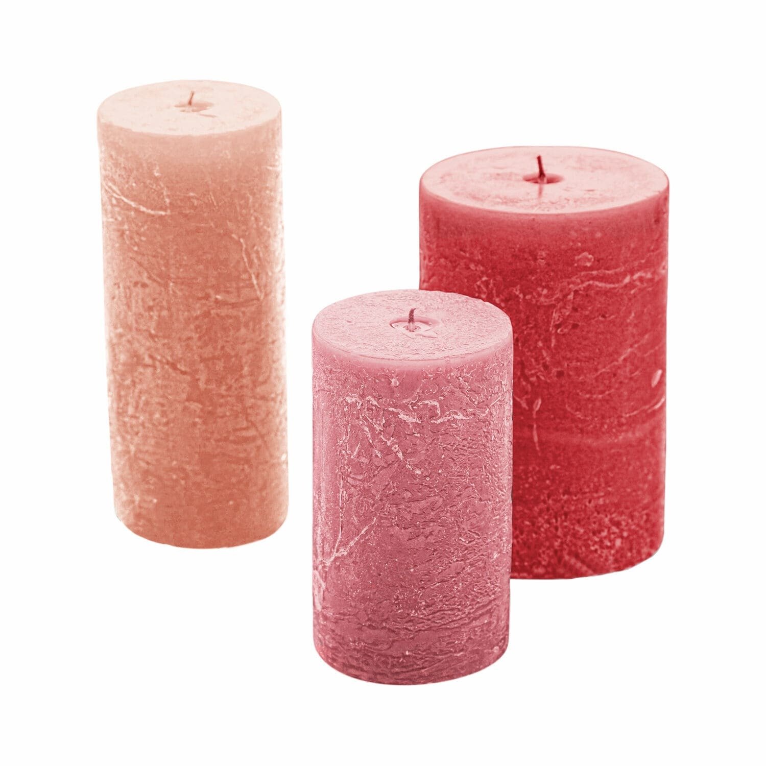 Loberon Kaars set van 3 Pretin roze