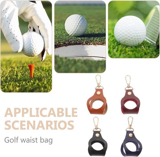 Set van 4 stuks - Golfbalhouder - Golfbalhoes - Golf heuptas - Golfbal tasje - golfen, buiten sport, golftas — afbeelding 3