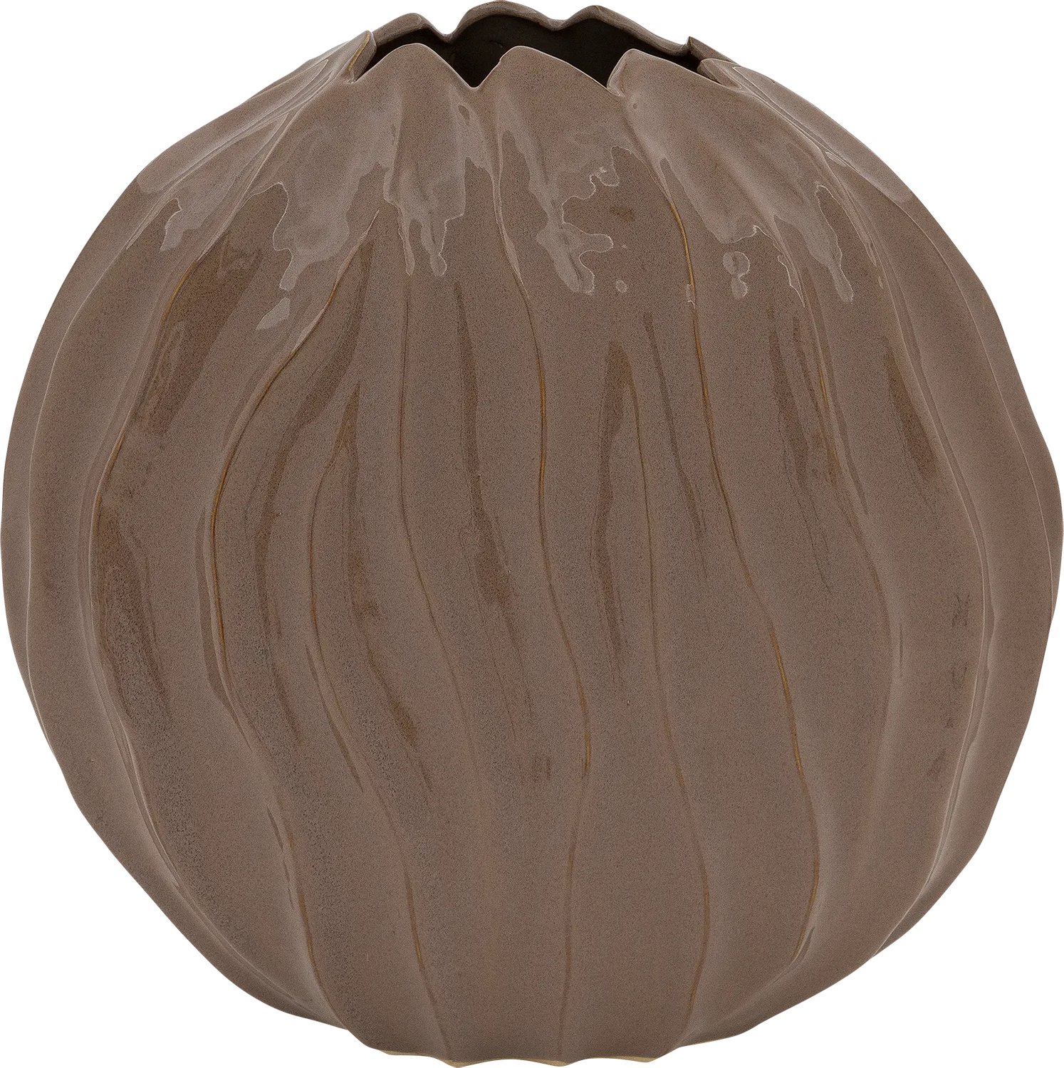 Goossens Vaas Jovi - bruin - keramiek - 43 x 41 x 23 keramiek bruin