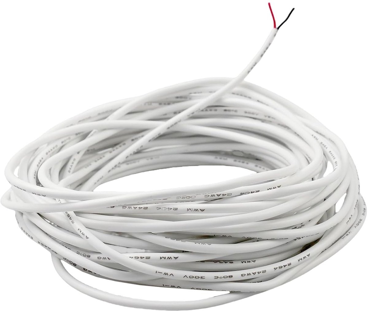 Elektriciteitsdraad - Wit - 10 Meter - Flexibele PVC Kabel met 2 Geleiders - Voor Huishoudelijke Apparaten