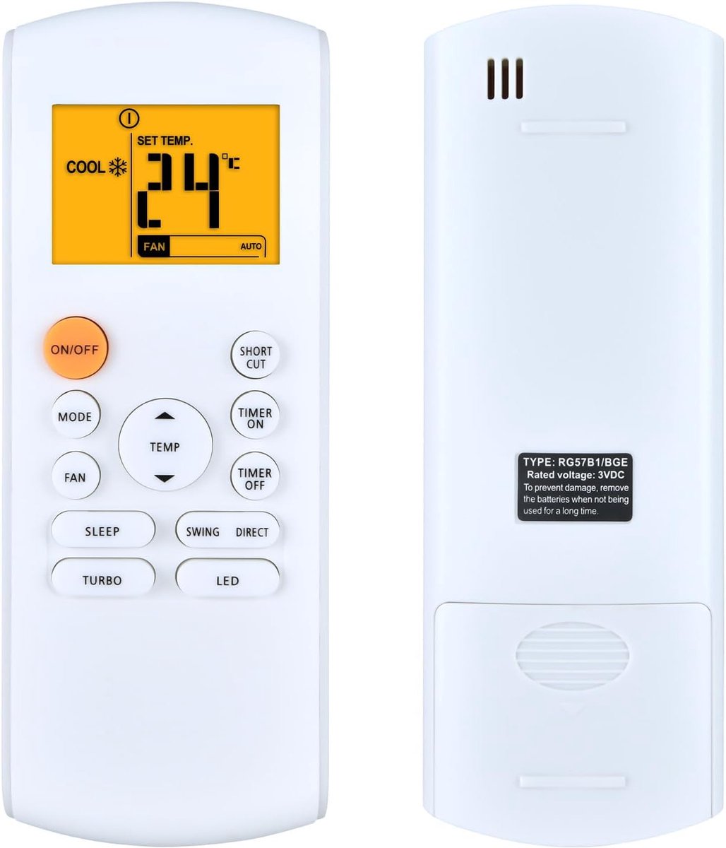 RG57B1/BGE airconditioning vervangende afstandsbedieningsset voor Midea/MRcool/FRIMEC/Airconditioning AC A/C airconditioning RG57A6/BGEF RG57B1/BGE RG57B2/BGE RG57B/BGE