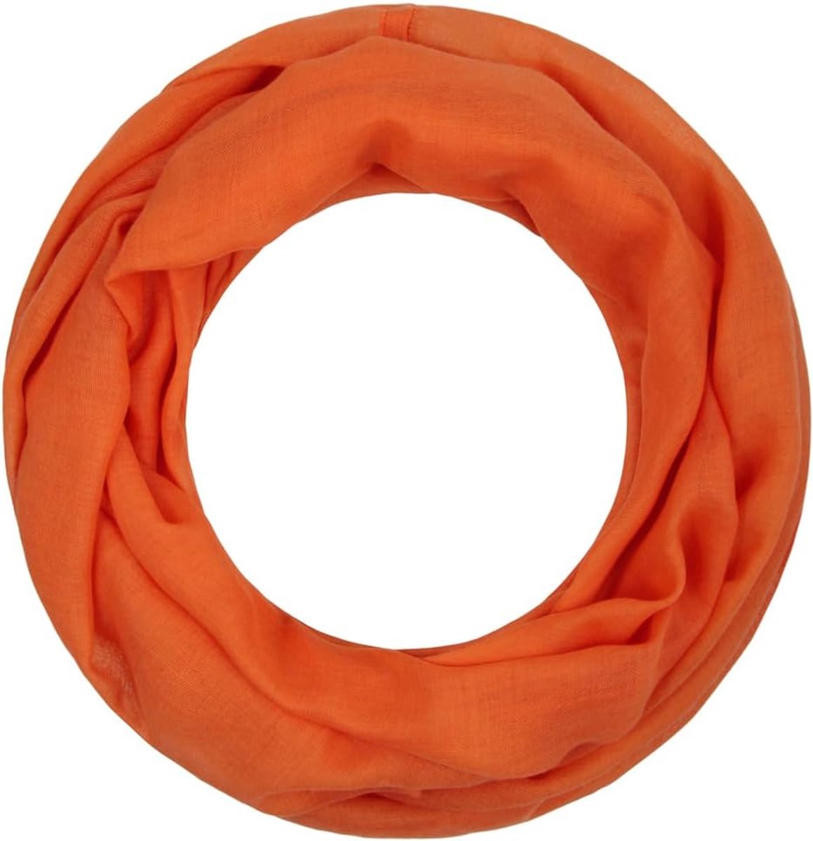 Loop Alice Smalle damessjaal, loop lentesjaal, ronde sjaal, effen, uniseks, mandarijn