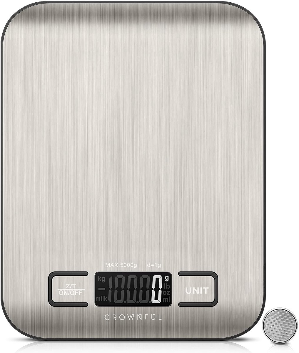 Keukenweegschaal - Tot 5,0 kg - Digitaal - Met Tarrafunctie - Compact