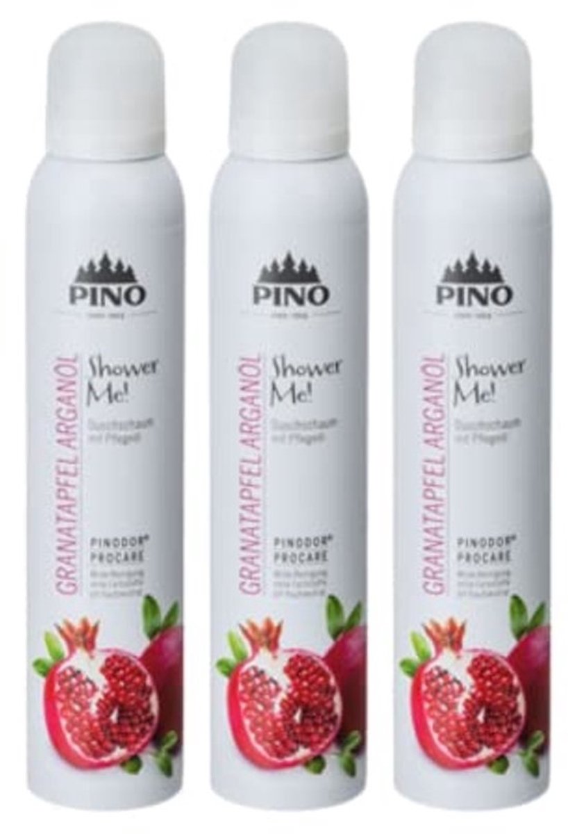 Pino Doucheschuim met Granaatappel en Argan - 3 x 200 ml