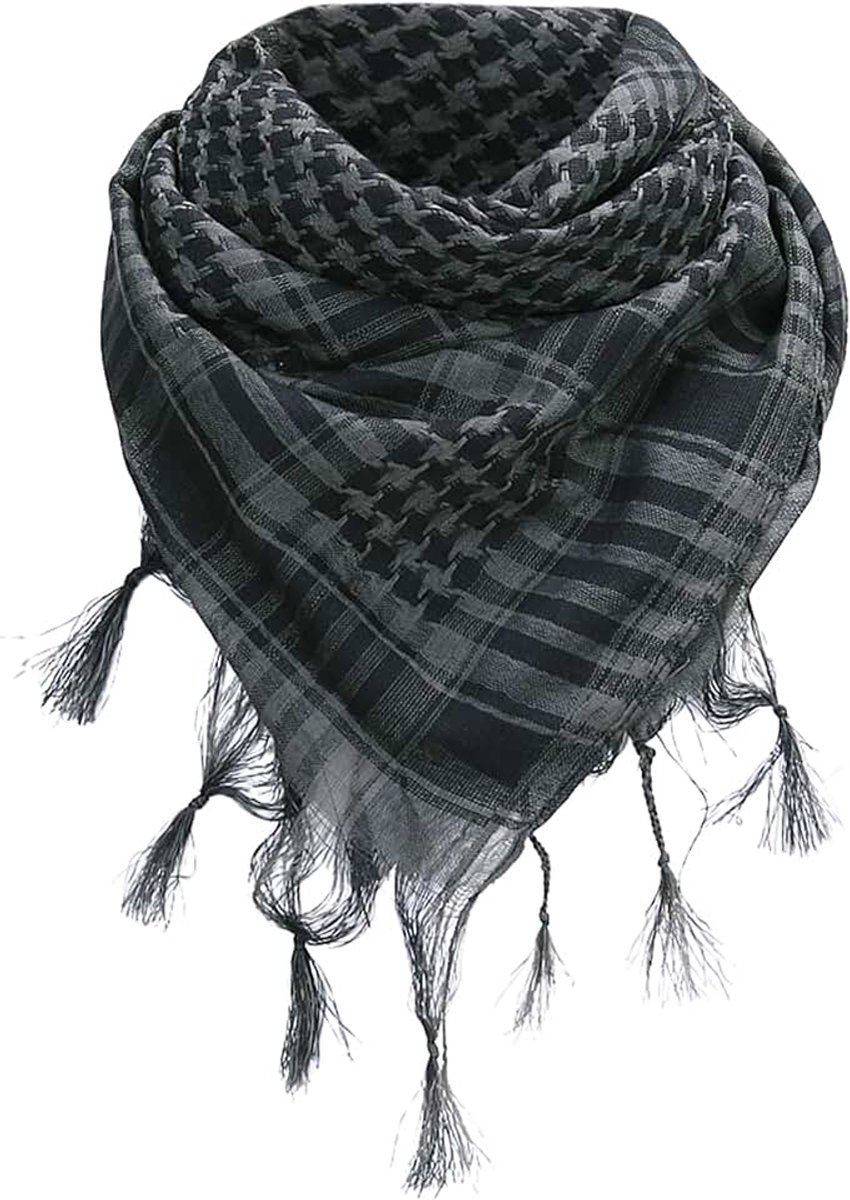 Shemagh-sjaal, Arabisch militair, tactische woestijnsjaal, Pali-doek, 110 x 110 cm, 100% katoen, voor mannen en vrouwen, Night Camo, Eén maat