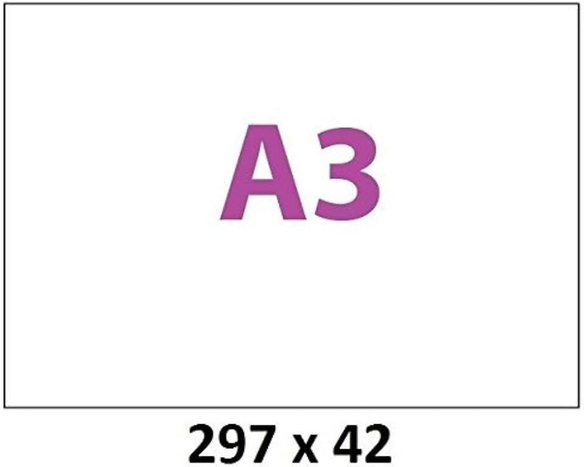 20 vellen A3 met 1 label, zelfklevend, A3 420 x 297 mm, affiches A3 - merk Grafik Universum Ref ugeA3