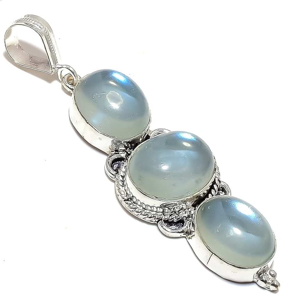 Handmade Pendant 2-2.5" Long For Girls Woman's Sterling Silver Plated Jewelry From Kashish