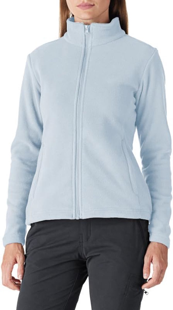 Ventures Fleecejack voor dames met doorlopende ritssluiting, opstaande kraag, licht, fleece, sweatjack, antistatische elektriciteit, damesjack voor hardlopen, wandelen en vrije tijd,