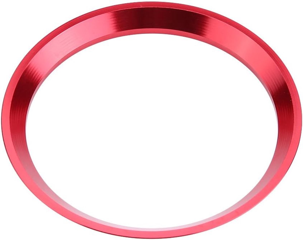 Stuurring Stuurwiel Cover Trim Aluminium Chroom Legering Decoratie Frame Trim voor CLA GLK A Klasse W204 W246 W176 W117 C117 (Rood)