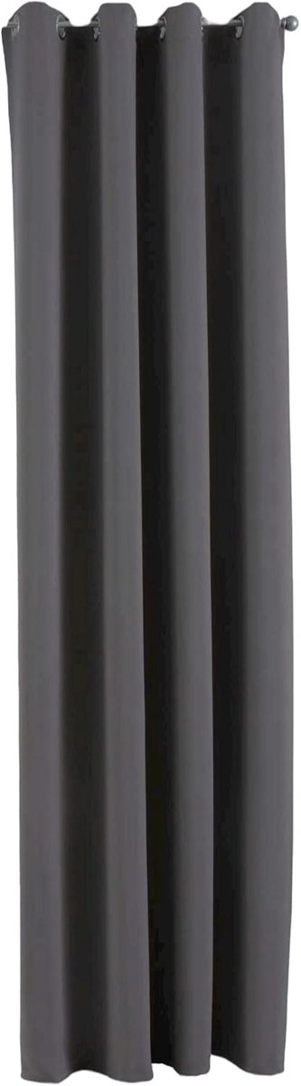 Ondoorzichtig "Newyork" 201920600, 1-pack thermo-gordijn, verduisteringsgordijn, verduisteringsgordijn, geluidsisolerend, Öko-Tex-standaard, donkergrijs