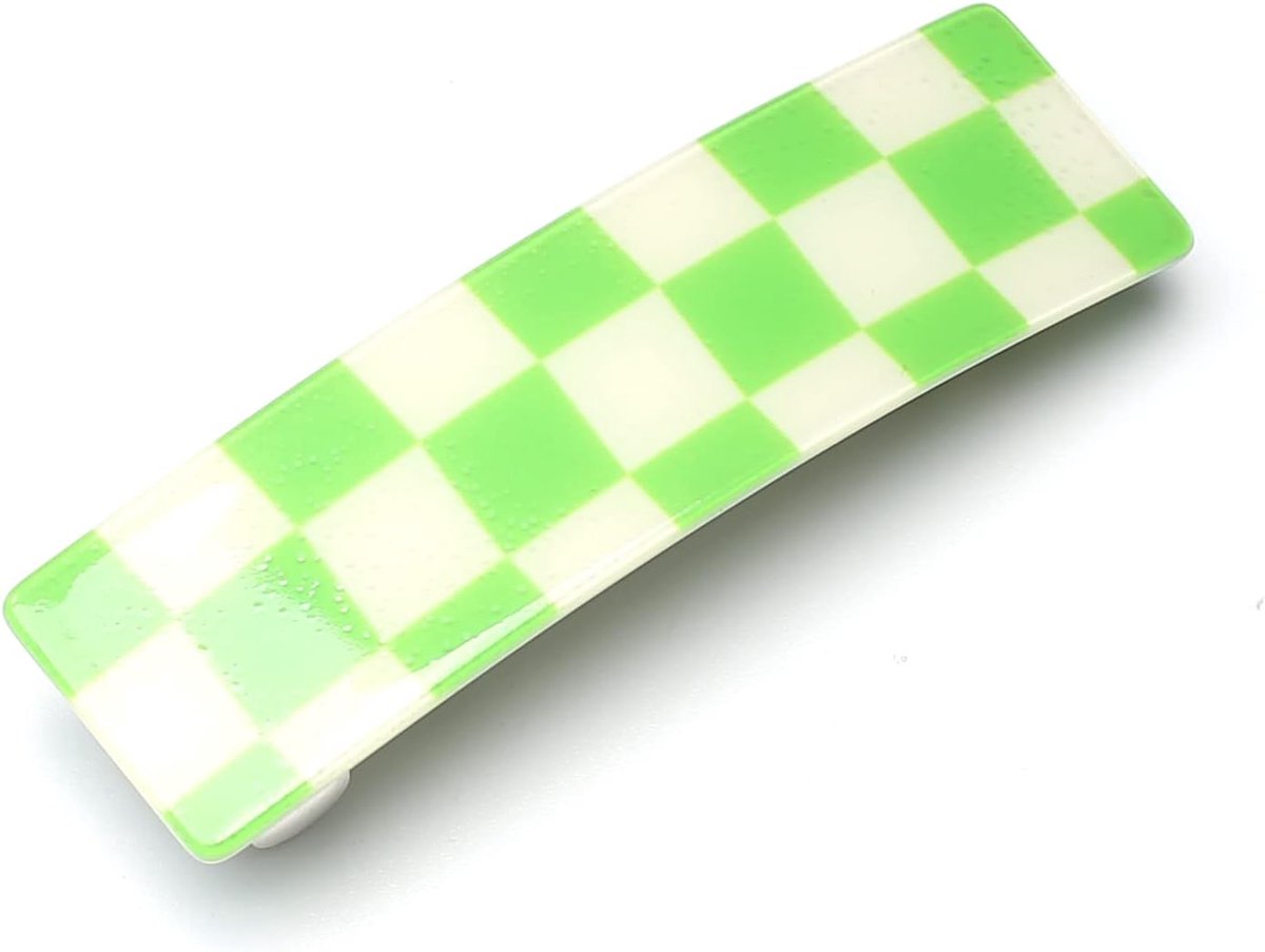 Barrette Acryl Automatische Haarspelden Patentclip Haaraccessoires Hoofdtooi 1 stuk (8,5 cm x 2,5 cm, groen)