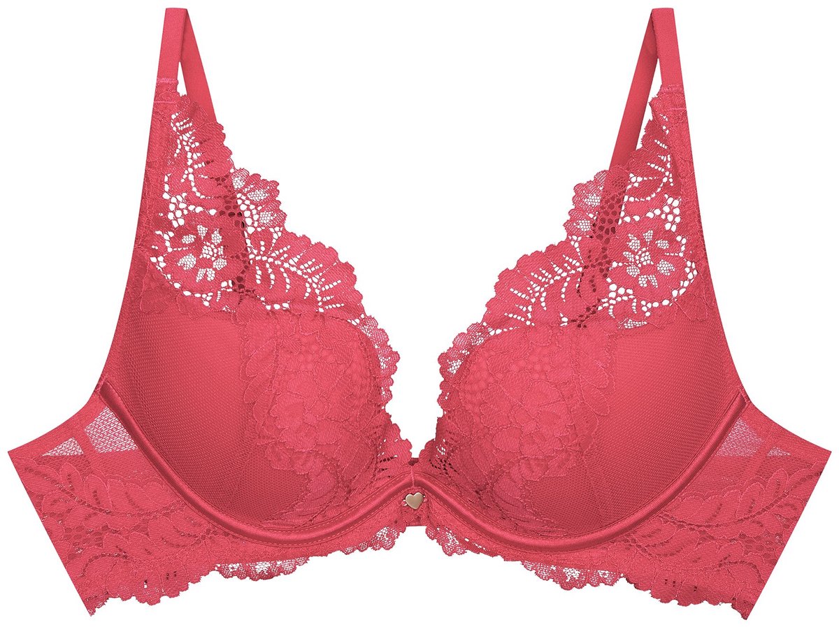 ESOTIQ Sweetheart - Push-up beha - Felroze - Kanten cups - Katoenen voering