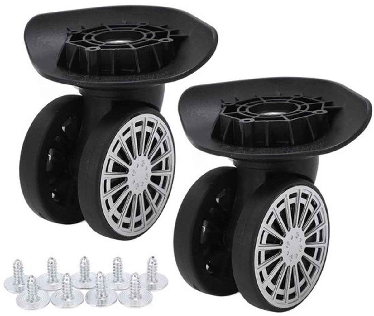 Vervangwielen voor Koffers - 360° Zwenkwielen - Universele Casters voor Bagage & Trolley Reparatie - ShopVlot