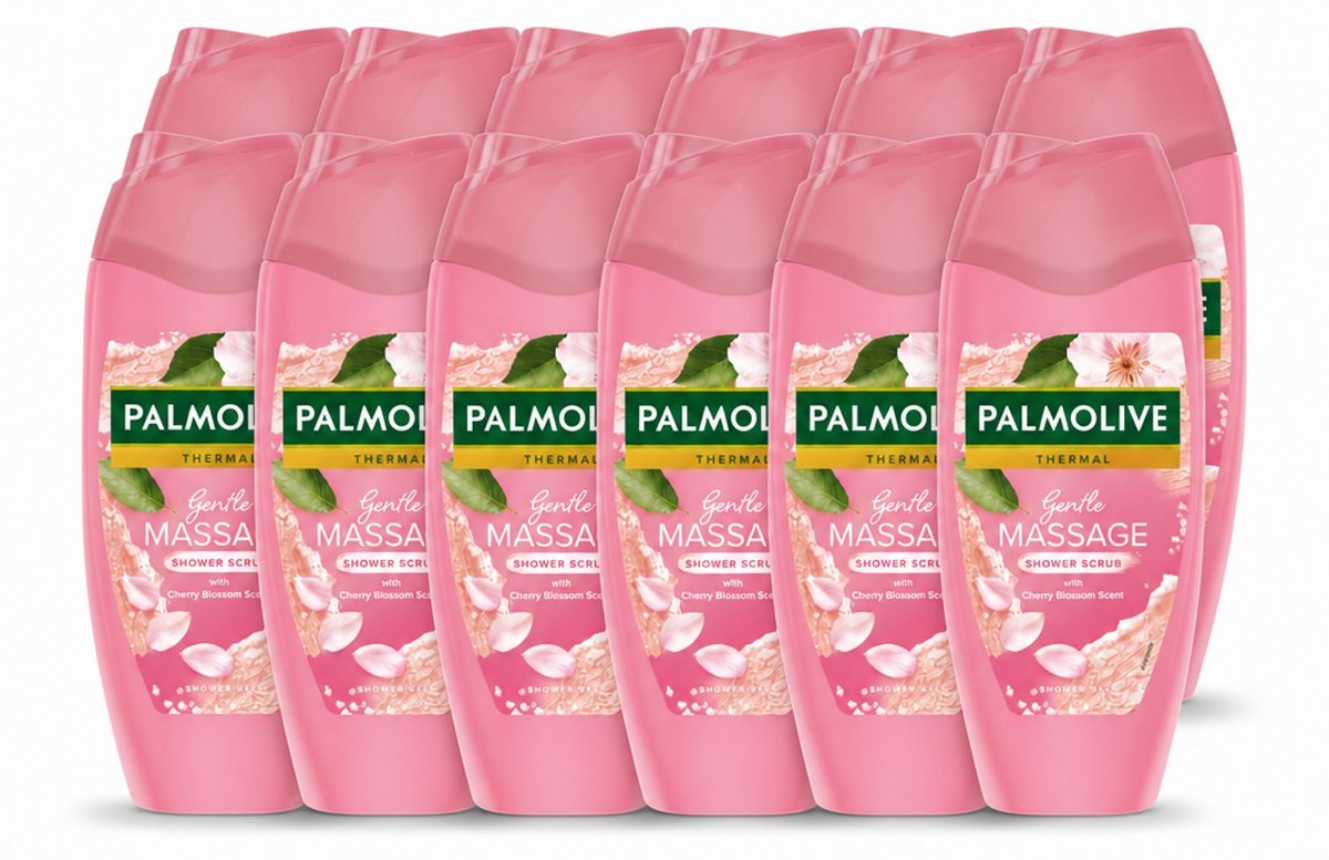 12 x Palmolive – Douchescrub – Thermal Cherry Blossom – 250 ml - Voordeelverpakking - 12 stuks