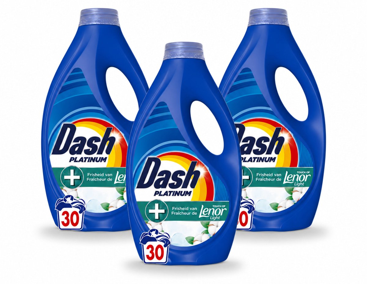 3 x Dash – Wasmiddel – Katoen Fris – 1350 ml - Bulkverpakking - 3 stuks
