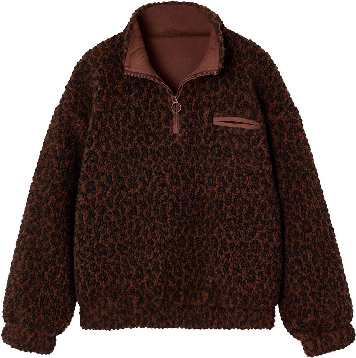 Jonen Meisjessweater van sherpa met rits