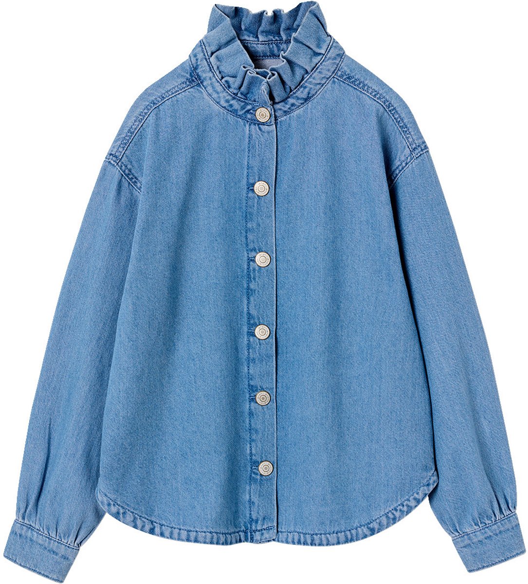 Jonen Meisjesblouse met opstaande kraag