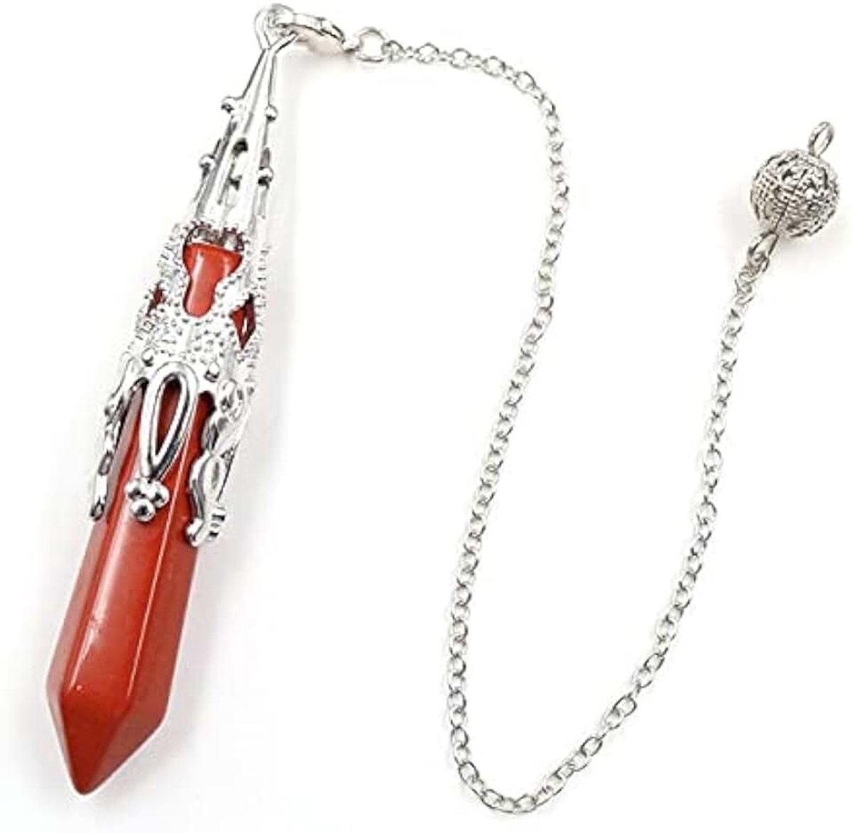 Vrouwen Natuurlijke Healing Edelsteen Sieraden Reiki Piramide Zeshoekige Slinger Chakra Chain Healing Kristallen Hanger Amulet Wicca