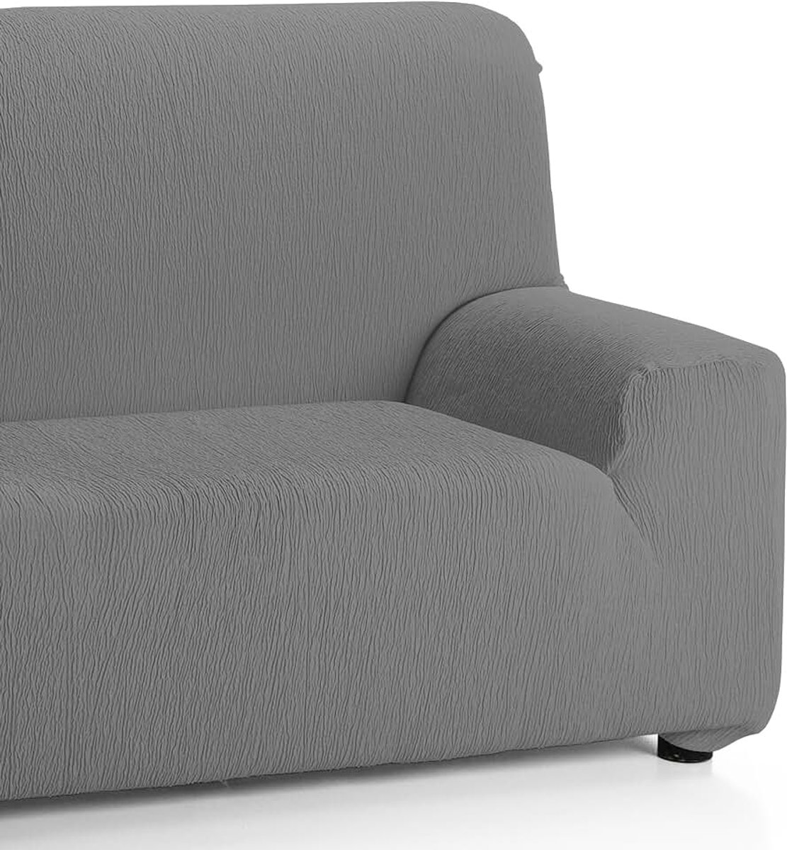 Home 2-zits stretch bankhoes, stof, grijs, 2 pleinen (120 a 170 cm)