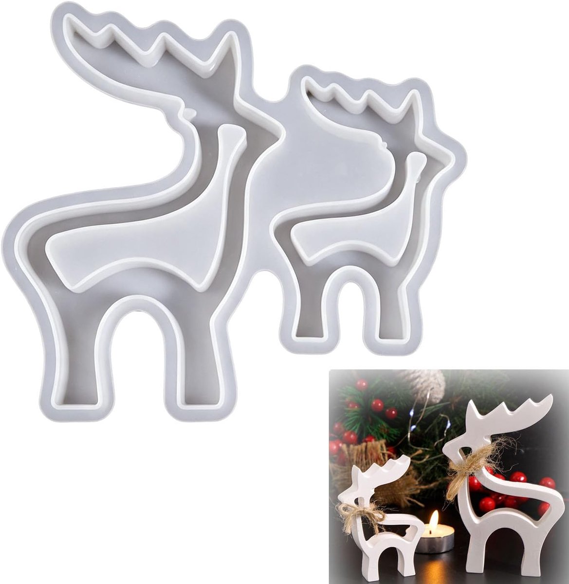 Mal rendier, Kerstmis gips om te gieten eland, gietvormen