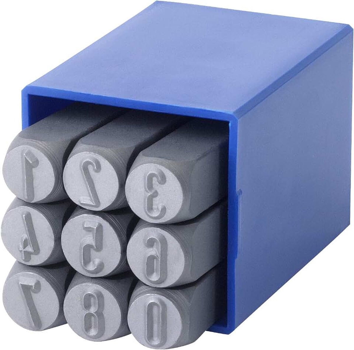 Slagcijfers 0-9 in letterhoogte 7 mm