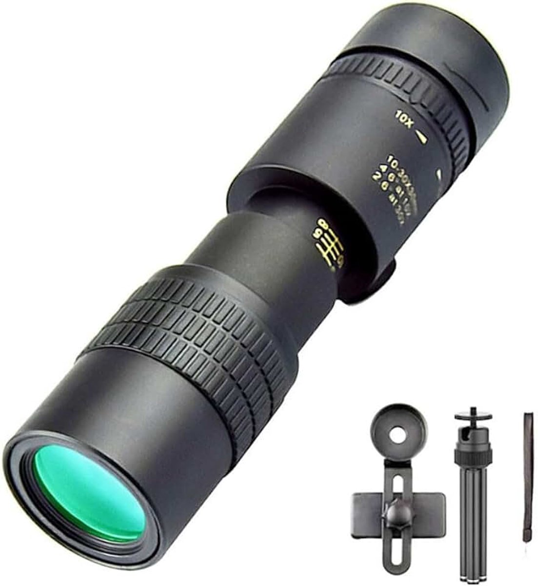 Monoculaire Telescoop, 10-300X Zoom Krachtige Handheld High Definition Monoculaire Buitenshuis Intrekbare Monoculair voor Wandelen Kamperen (Suit)