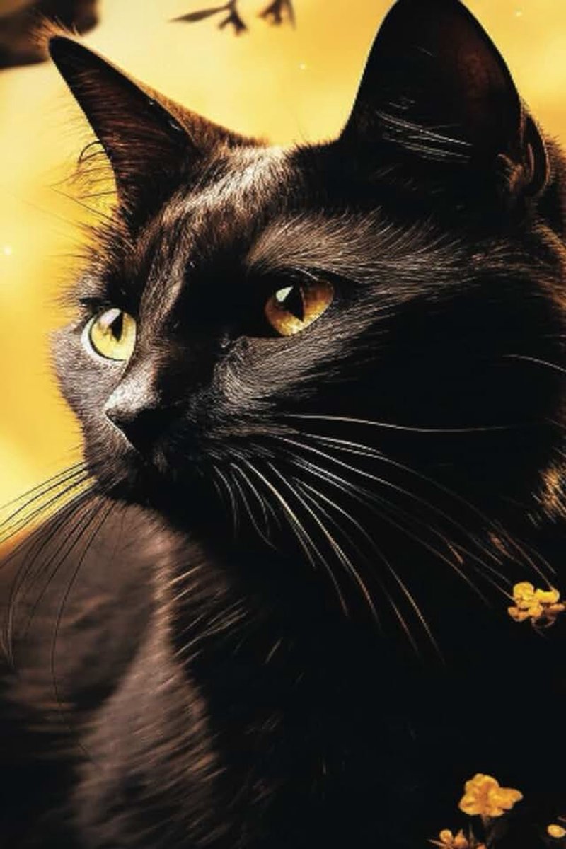 Midnight Black Cat Journal