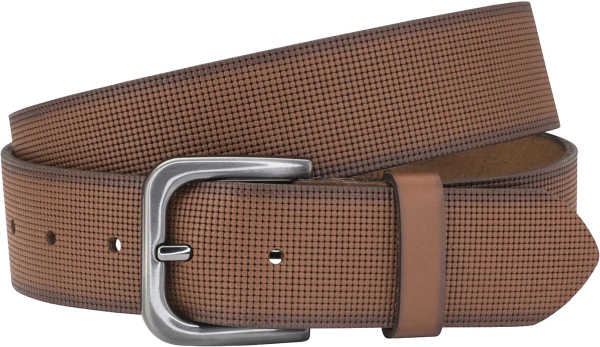 LINDENMANN leren heren riem - cognac