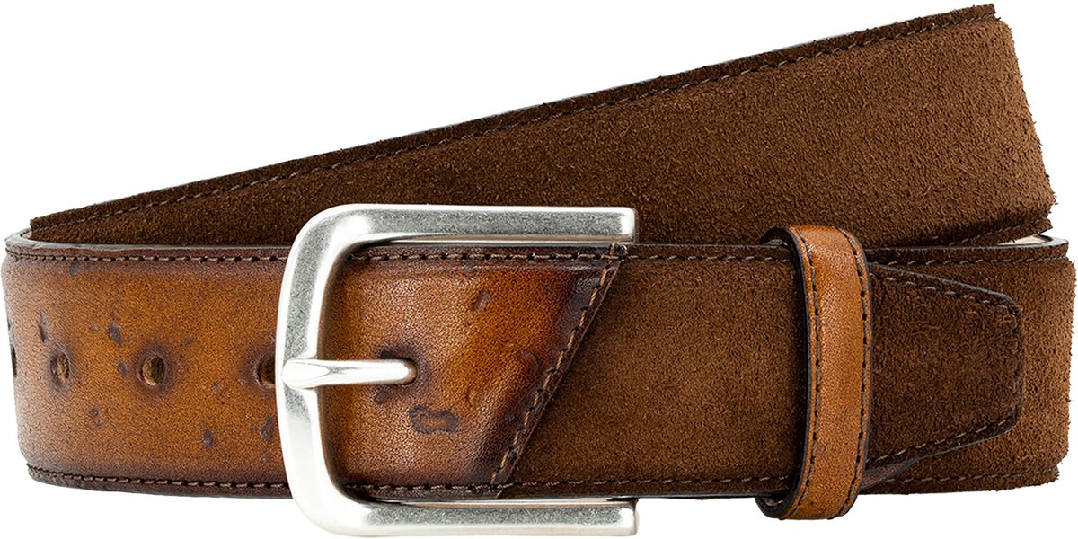 LINDENMANN leren heren riem - bruin