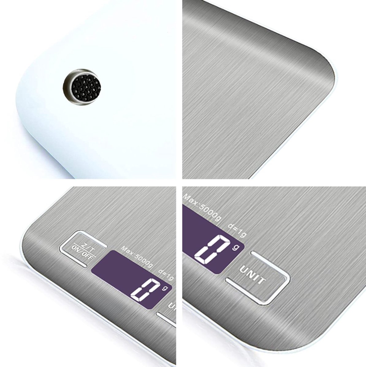 SP® Keuken Weegschaal - Keukenweegschaal - Keukenweegschaal Digitaal - Zilver - 19cm x 15cm x 3cm