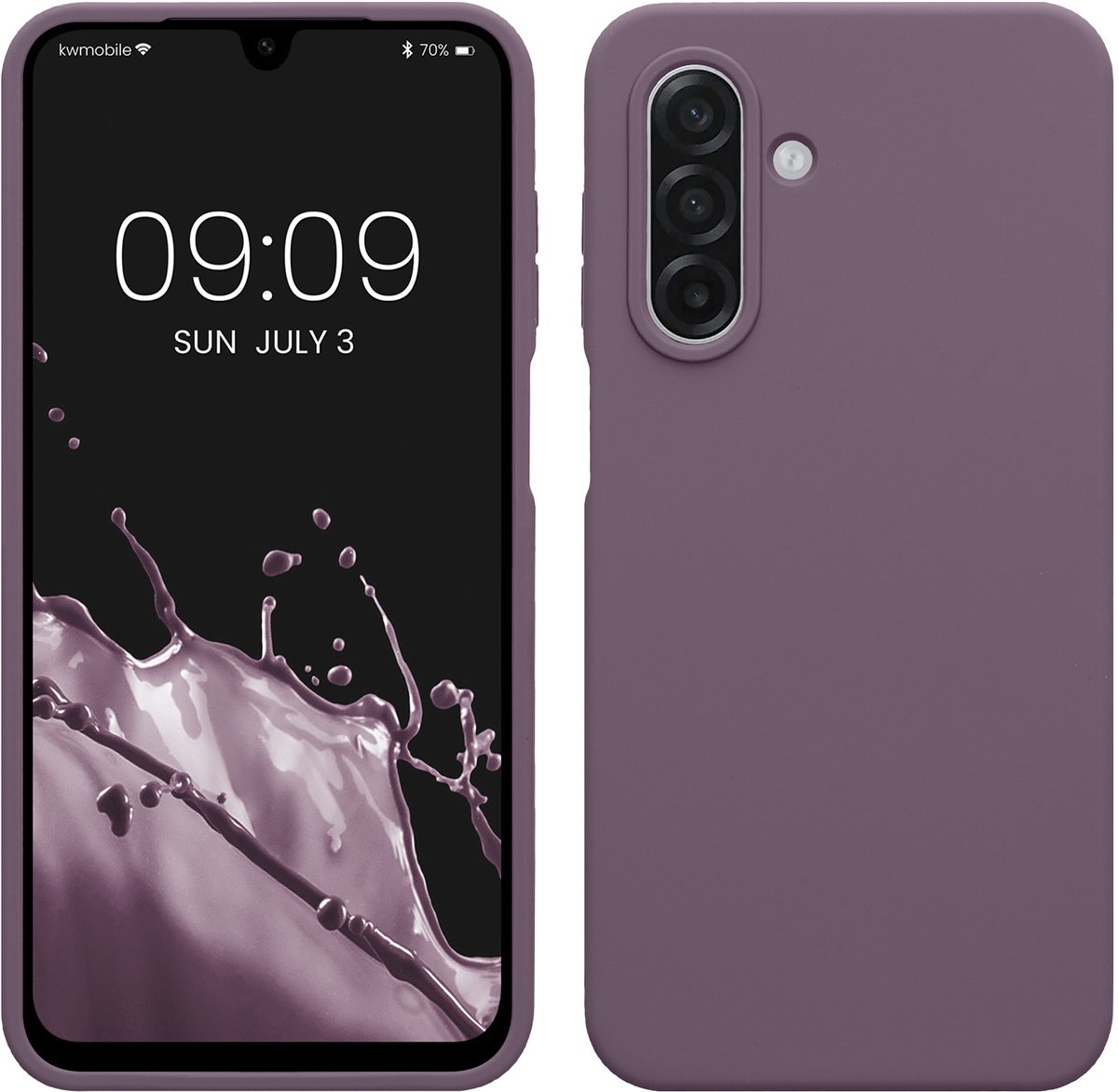 kwmobile telefoonhoesje geschikt voor Samsung Galaxy A18 4G / 5G - Hoesje met siliconen coating - Smartphone case in Bleke iris