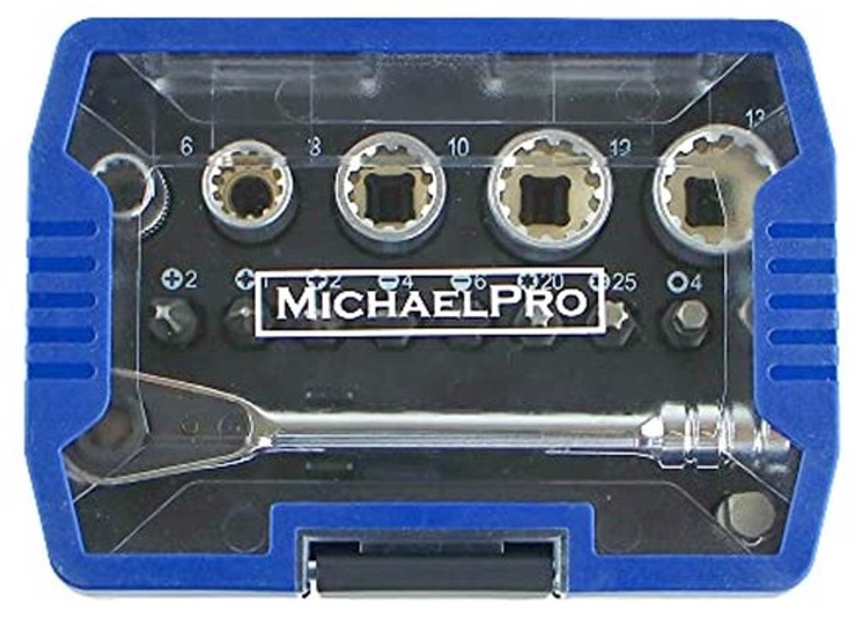 Micro Bit Ratchet Mini Schroevendraaier 17 in 1 - Hoog Koppel en Compact Ontwerp