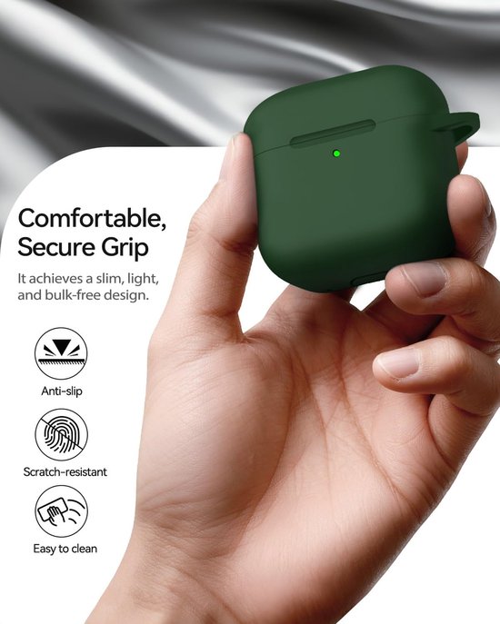Siliconen voor AirPods 4 Hoes, A8-Dark — afbeelding 2
