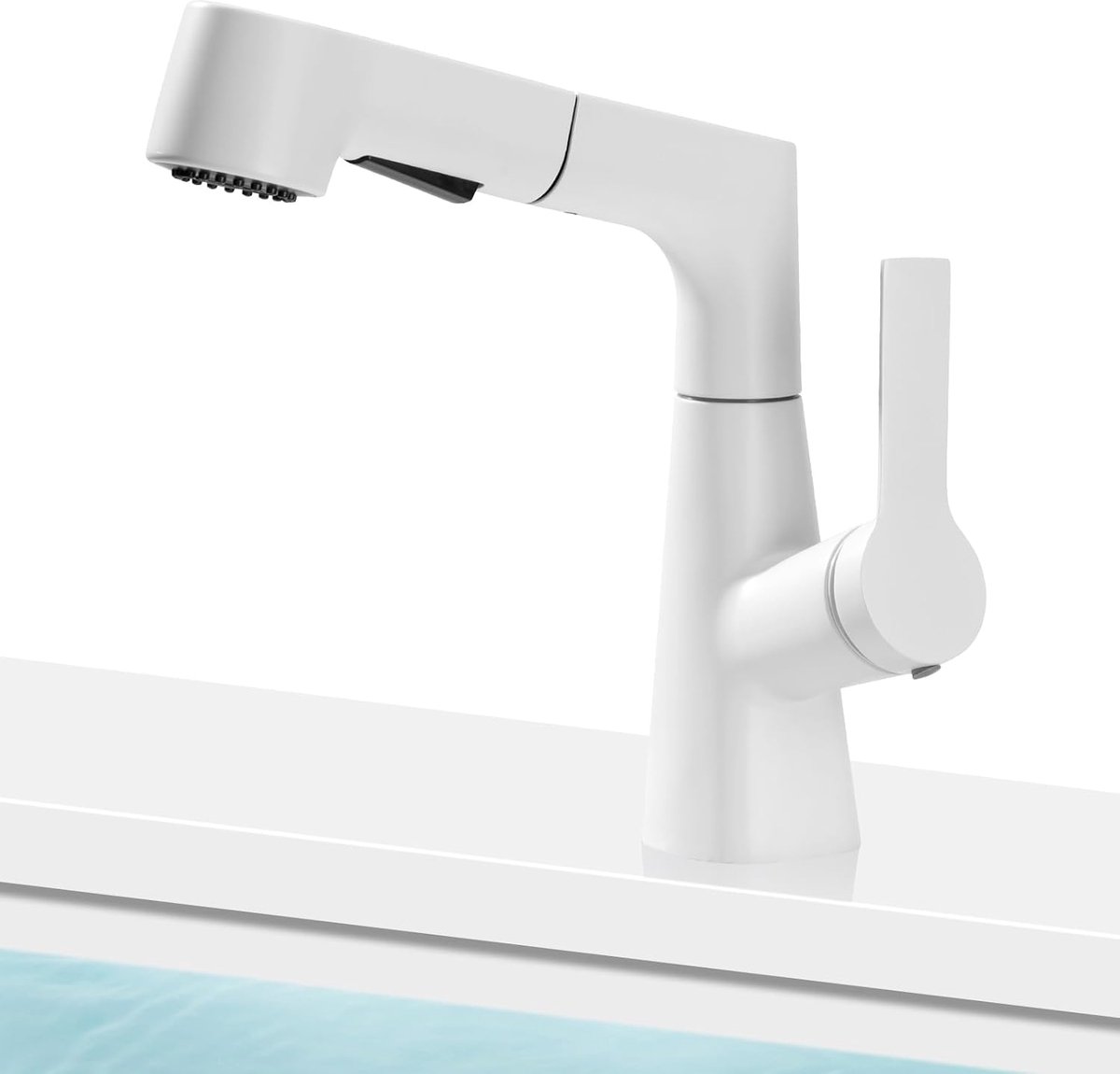keuken, 360° draaibaar, uittrekbare eengreeps wastafelarmatuur met 2 straalsoorten, spoelbakarmatuur, keuken, voor badkamer, toilet, spoelbak