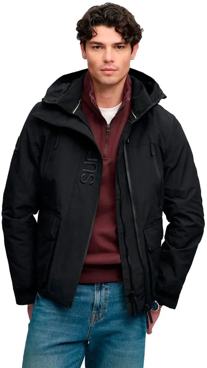 Superdry - Ultimate Geborduurd Windbreaker Jack met Capuchon - Heren