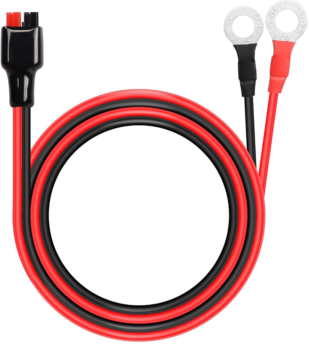 Klemring voor batterijaansluitkabel, 12AWG 45A stekker en stroomkabel van 8 mm (0,3 inch) terminalring voor de zonnepaneelkit (1 m/3FT)