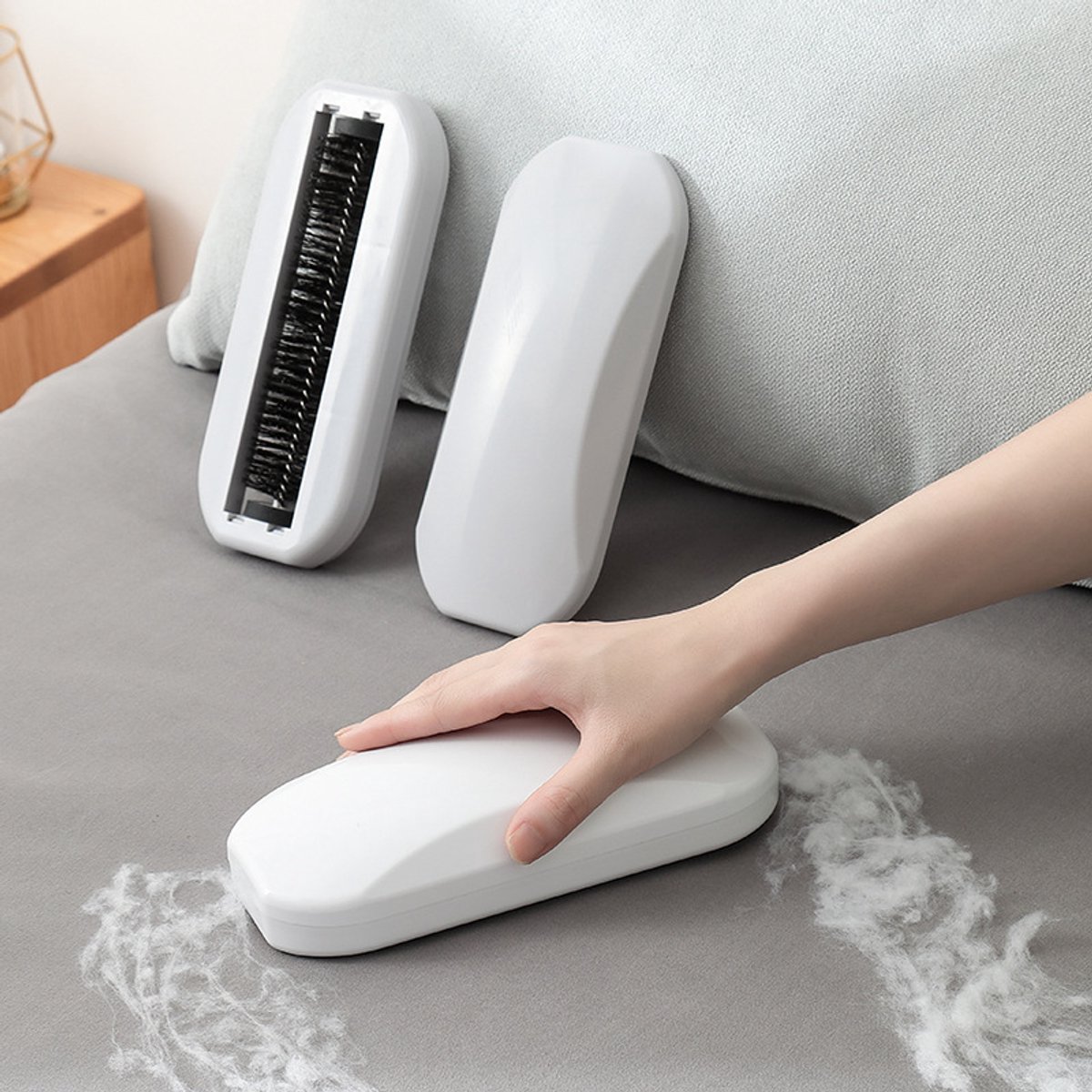 Tafel Kruimel Roller - Kruimelzuiger Zonder Batterij -Rolborstel voor Broodkruimels - Wit