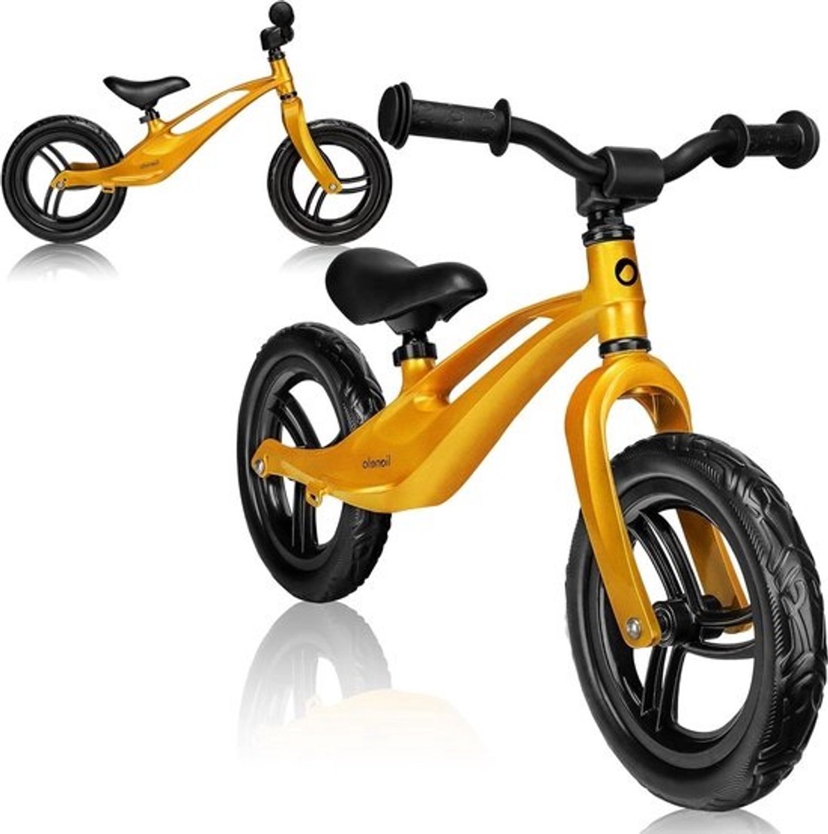Children's Cross Bike up to 30 kg Damage Resistant Magnesium Frame 12" Wheels Tubeless Foam Tyres EVA Preformed Footrest Adjustable Seat and Handlebar Carry Handle .
