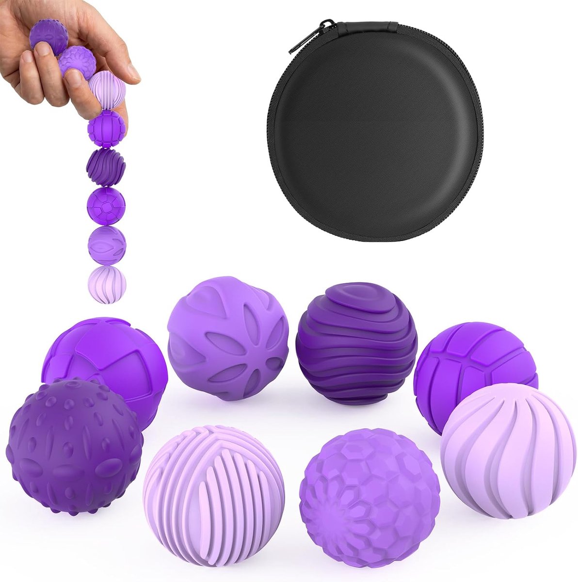 8 stuks magnetische fidget-speelgoed, siliconen magneetballen
