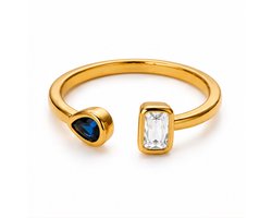 Cilla Jewels - Dames ring - Goudkleurig edelstaal - Zirkonia