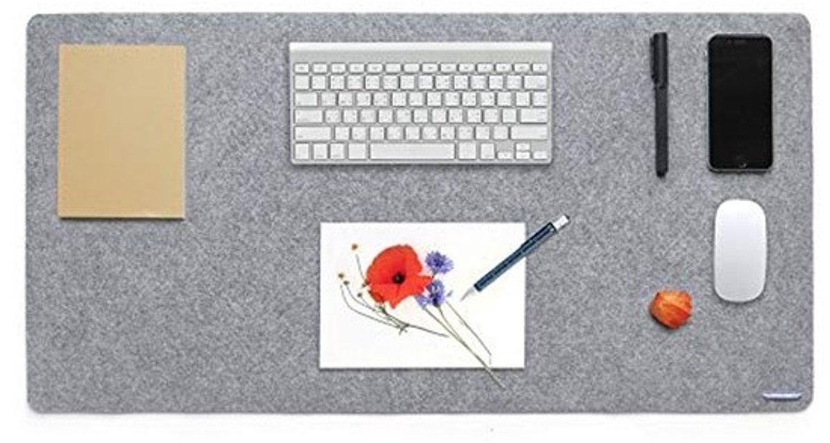 Bureau onderlegger muismat XXL antislip vilt - 40x80cm