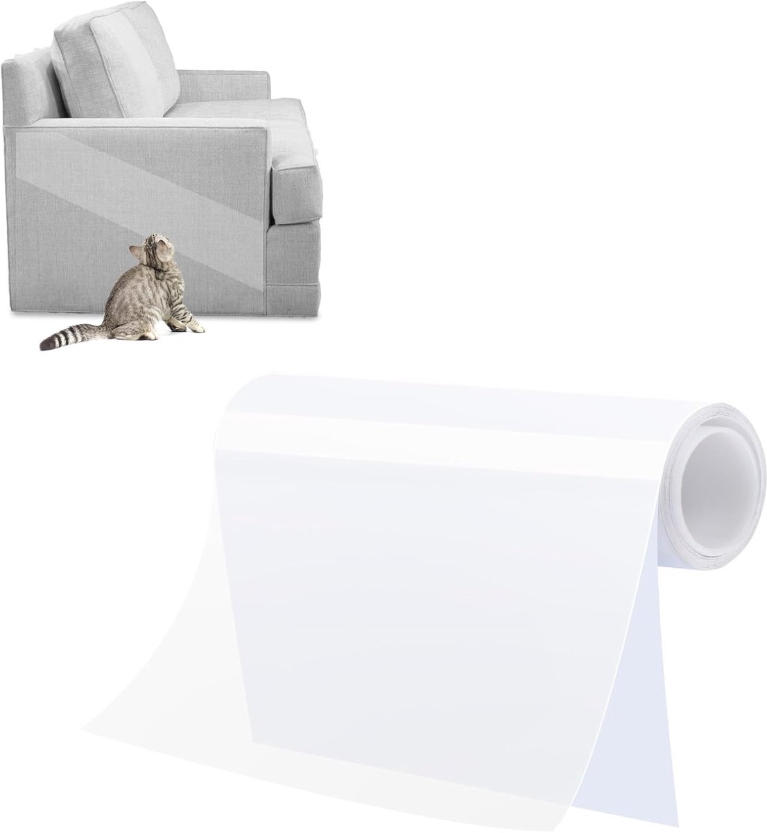 Bankbescherming voor katten, klauwvrij, kattenbank, 21 cm x 500 cm, meubelbescherming, krasbestendig, voor katten, sticker voor bank, van stof of leer
